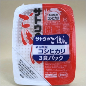 サトウのごはん 新潟県産コシヒカリ 200g×3食パック